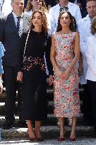 Queen Rania And Queen Letizia Visit Heraitge Restoration Workshop - Madrid