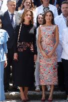 Queen Rania And Queen Letizia Visit Heraitge Restoration Workshop - Madrid