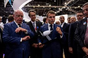 President Macron At Paris Air Show - Le Bourget