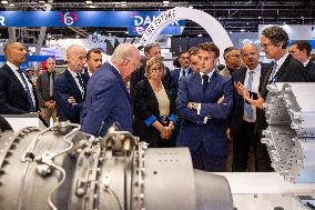 President Macron At Paris Air Show - Le Bourget