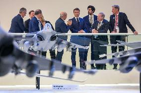 President Macron At Paris Air Show - Le Bourget