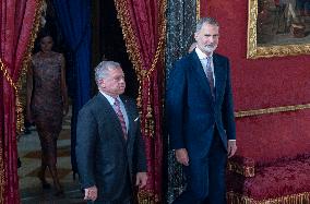 Spanish Royals host lunch in honor of the King and Queen of Jordan - Madrid