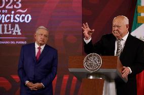 President Of Mexico Lopez Obrador  Daily Press Conference