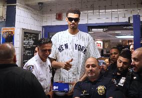 Draft Prospect Victor Wembanyama Arrives in NYC