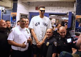 Draft Prospect Victor Wembanyama Arrives in NYC