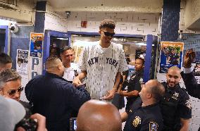 Draft Prospect Victor Wembanyama Arrives in NYC