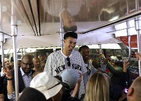 Draft Prospect Victor Wembanyama Arrives in NYC