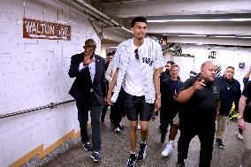 Draft Prospect Victor Wembanyama Arrives in NYC