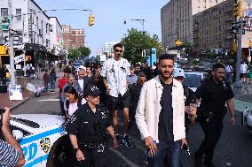 Draft Prospect Victor Wembanyama Arrives in NYC