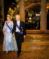 Dutch Royal At State Banquet - Brussels