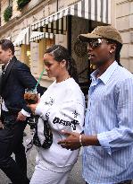 Pregnant Rihanna Steps Out With Beau ASAP Rocky - Paris