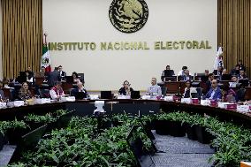 Extraordinary Session Of The National Electoral Institute Of Mexico