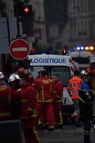 Huge Explosion Hits Building - Paris