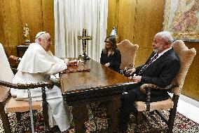 Pope Francis Meets President Of Brazil Luiz Inacio Lula Da Silva - Vatican