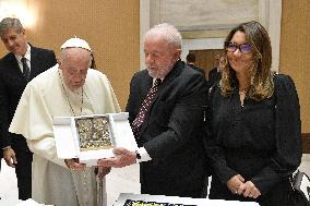 Pope Francis Meets President Of Brazil Luiz Inacio Lula Da Silva - Vatican