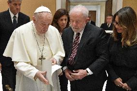 Pope Francis Meets President Of Brazil Luiz Inacio Lula Da Silva - Vatican