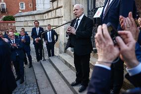 Jaroslaw Kaczynski In Krakow, Poland