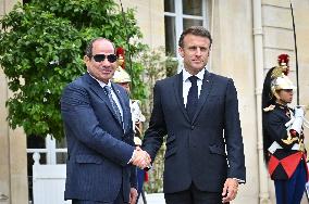 President Macron Welcomes President Al-Sissi - Paris