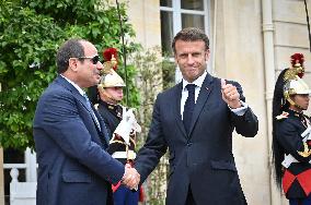 President Macron Welcomes President Al-Sissi - Paris