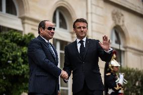 Macron Welcomes Egypt Leader Al-Sissi