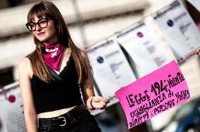 Sit-In Of The Feminist And Transfeminist Movement Non Una Di Meno