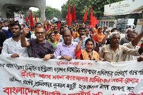Garments Worker Protest In Dhaka, Bangladesh