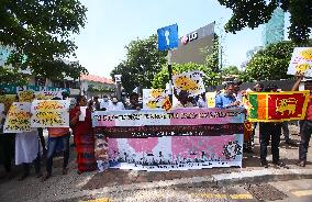 Protest In Sri Lanka Against Canadian Prime Minister Justin Trudeau