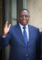 French President Receives Senegalese President - Paris