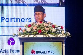 NEPAL-KATHMANDU-NEPALI PM-HUAWEI-CONFERENCE