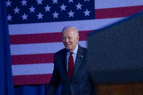 President Joe Biden makes remarks at a political event held by pro choice groups
