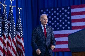 President Joe Biden makes remarks at a political event held by pro choice groups