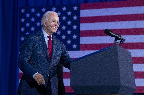 President Joe Biden makes remarks at a political event held by pro choice groups