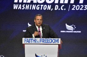 Chris Christie Booed As He Delivers Remarks At Faith And Freedom Coalition's “Road To Majority” Conference