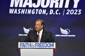 Chris Christie Booed As He Delivers Remarks At Faith And Freedom Coalition's “Road To Majority” Conference