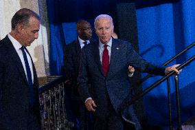 President Joe Biden makes remarks at a political event held by pro choice groups