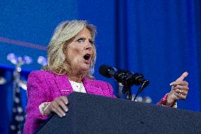 President Joe Biden makes remarks at a political event held by pro choice groups