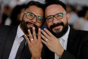 Collective LGBT Marriage At The Civil Registry In Mexico City