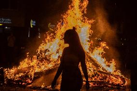 The Night Of San Juan Celebration In Barcelona