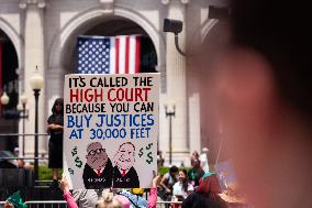 Women’s March Supreme Court protest on first anniversary of Dobbs v. JWHO