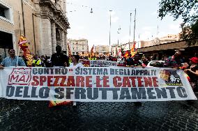 Strike In Rome, Italy