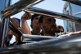 Demonstration Outside Of The Reception And Identification Center In Malakasa, Greece