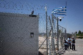 Demonstration Outside Of The Reception And Identification Center In Malakasa, Greece