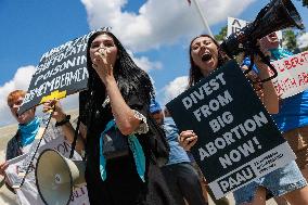 Counter-demonstrators During Womens March At Supreme Court