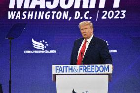 Former President Of The United States Donald J. Trump At Faith And Freedom Coalition's ''Road To Majority'' Conference