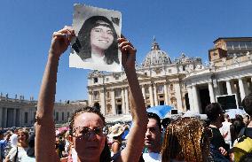 Demonstration in Memory of Emanuela Orlandi During Pope’s Angelus - Vatican