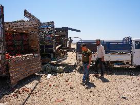 Russian Airstrikes On A Vegetable Market In Northern Syria