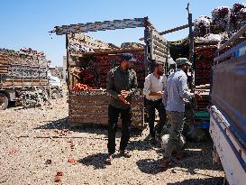 Russian Airstrikes On A Vegetable Market In Northern Syria