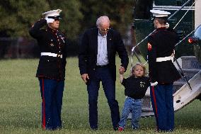 DC: US President Joe Biden arrives at Fort Lesley J. McNair