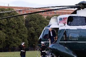 DC: US President Joe Biden arrives at Fort Lesley J. McNair