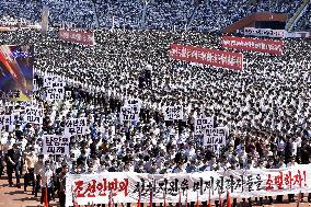 Anti-U.S. rally in Pyongyang